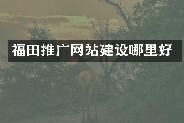 福田推广网站建设哪里好