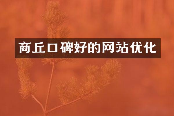 商丘口碑好的网站优化