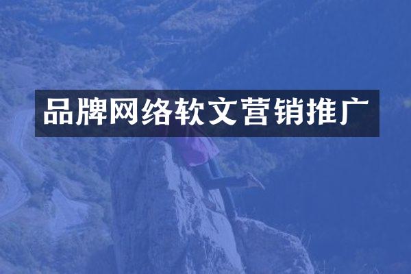 品牌网络软文营销推广