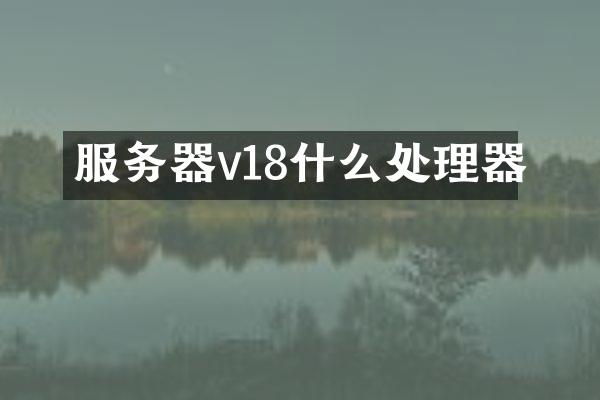 服务器v18什么处理器