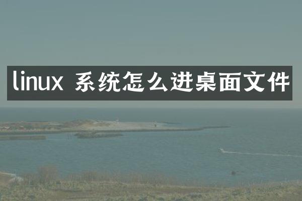 linux 系统怎么进桌面文件