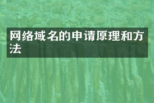网络域名的申请原理和方法