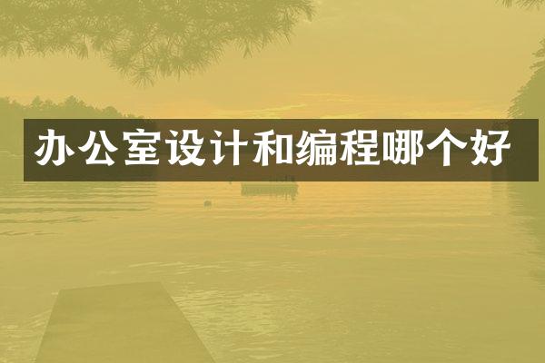 办公室设计和编程哪个好