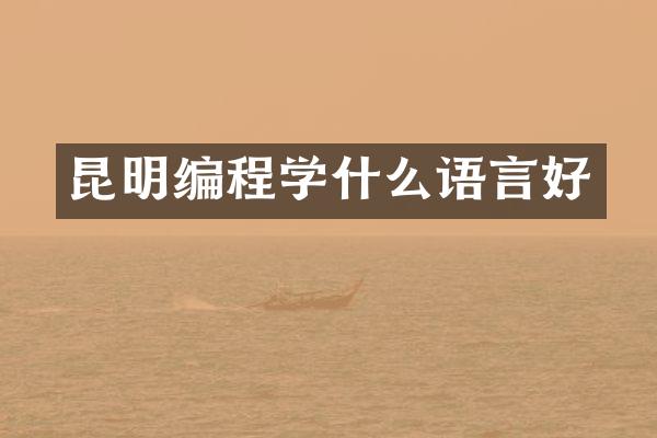 昆明编程学什么语言好