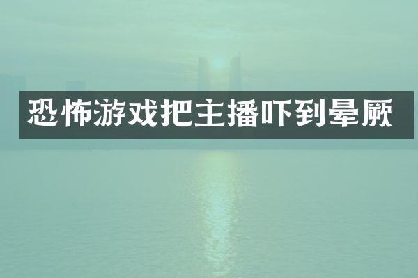 恐怖游戏把主播吓到晕厥