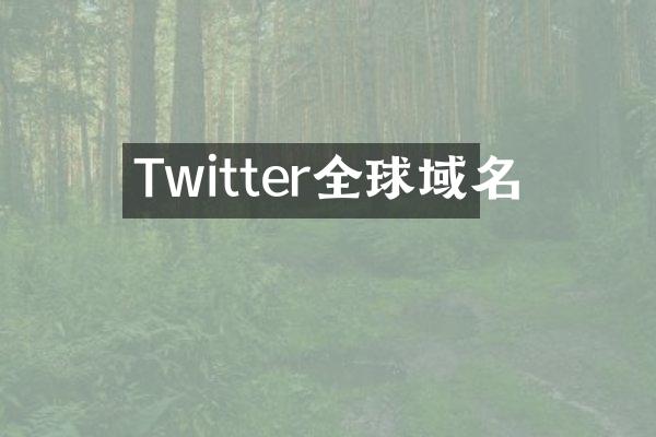 Twitter全球域名