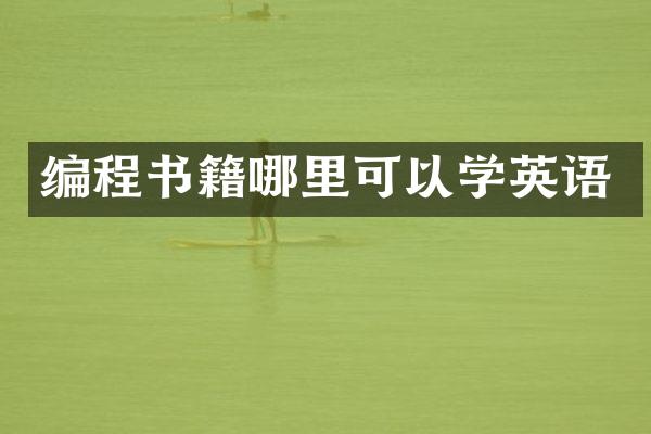 编程书籍哪里可以学英语