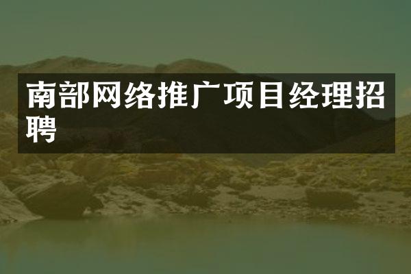 南部网络推广项目经理招聘