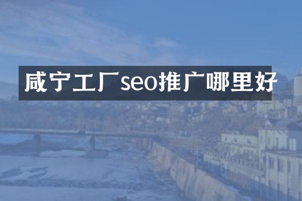 咸宁工厂seo推广哪里好