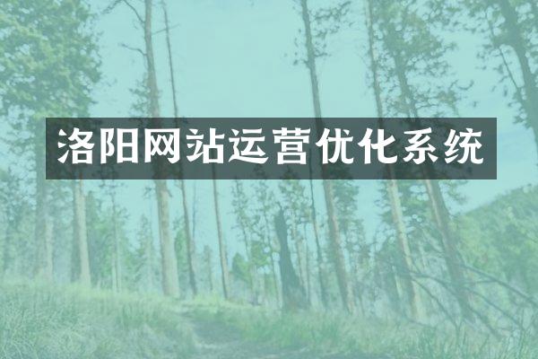 洛阳网站运营优化系统