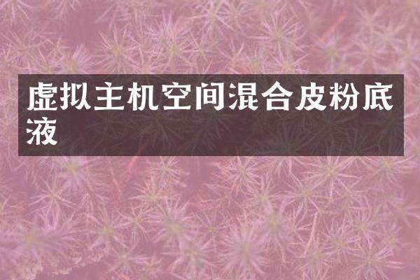虚拟主机空间混合皮粉底液