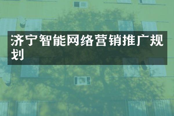 济宁智能网络营销推广规划