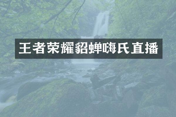 王者荣耀貂蝉嗨氏直播