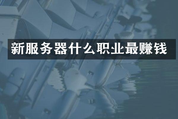 新服务器什么职业最赚钱