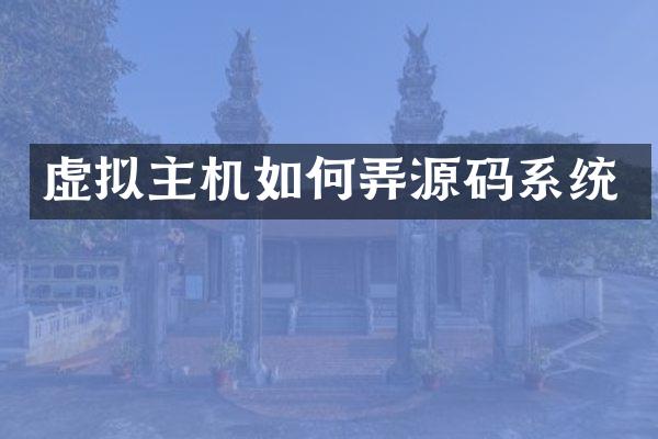 虚拟主机如何弄源码系统