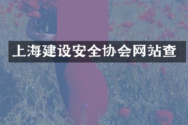 上海建设安全协会网站查