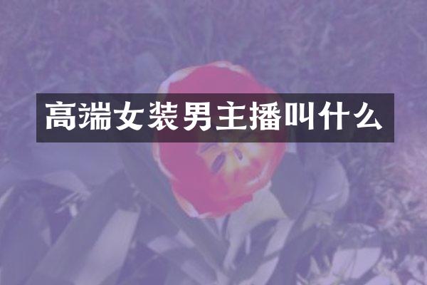 高端女装男主播叫什么