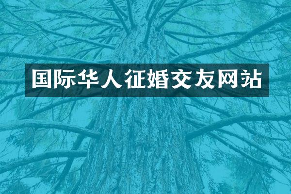 国际华人征婚交友网站