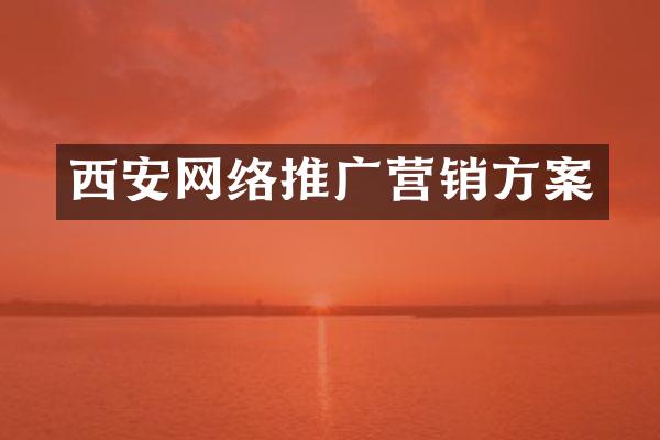 西安网络推广营销方案