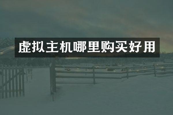 虚拟主机哪里购买好用