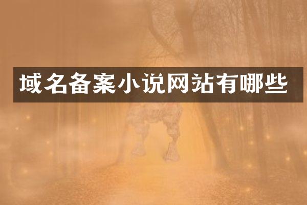域名备案小说网站有哪些