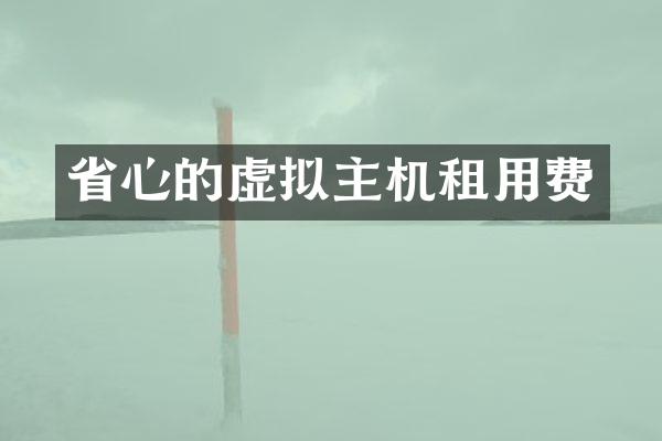 省心的虚拟主机租用费
