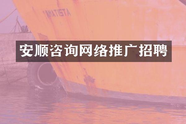 安顺咨询网络推广招聘
