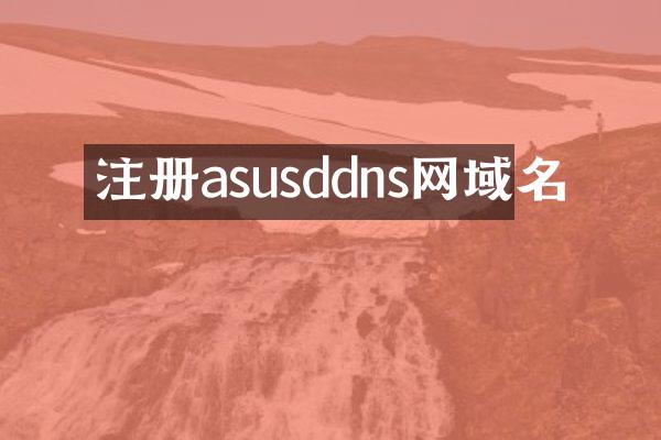 注册asusddns网域名