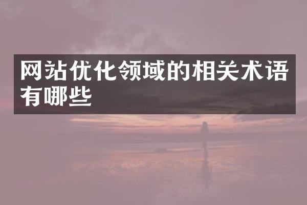 网站优化领域的相关术语有哪些