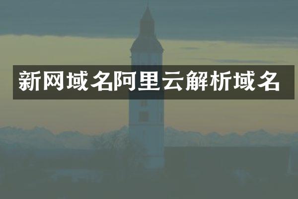 新网域名阿里云解析域名