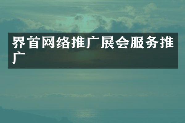 界首网络推广展会服务推广