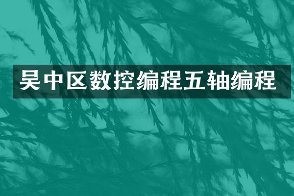吴中区数控编程五轴编程