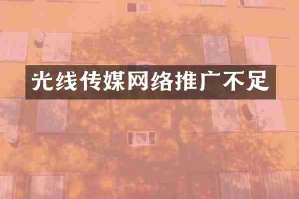 光线传媒网络推广不足