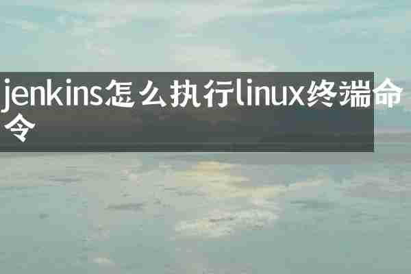 jenkins怎么执行linux终端命令