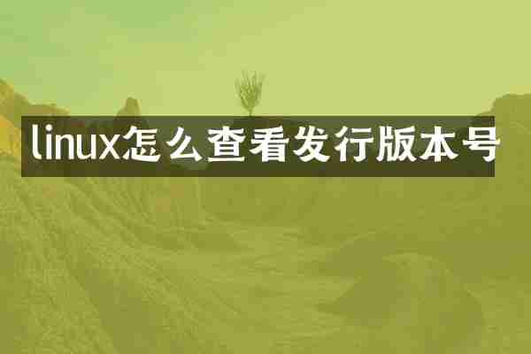 linux怎么查看发行版本号