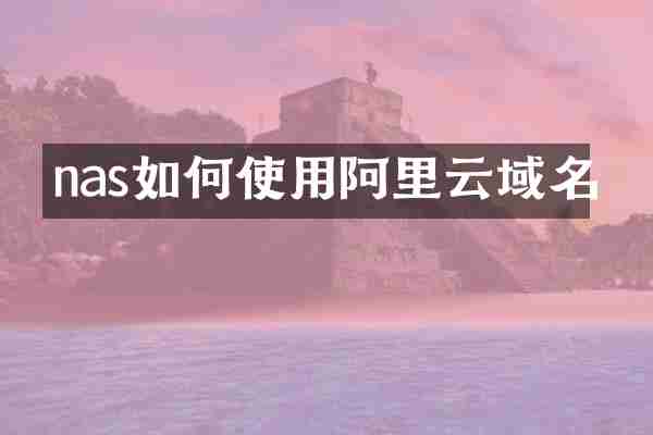 nas如何使用阿里云域名