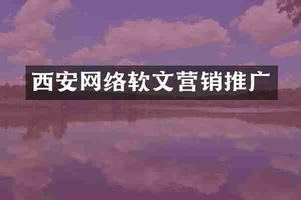 西安网络软文营销推广