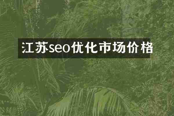 江苏seo优化市场价格