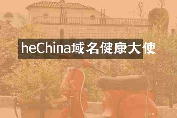 heChina域名健康大使