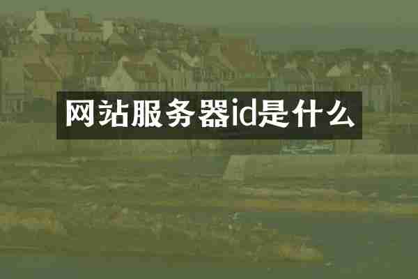 网站服务器id是什么