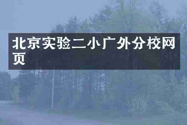 北京实验二小广外分校网页