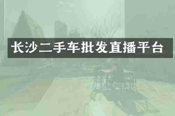 长沙二手车批发直播平台