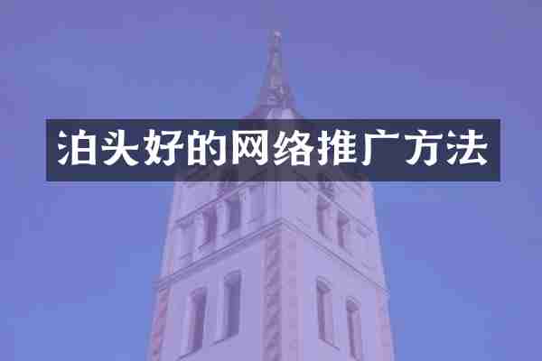 泊头好的网络推广方法