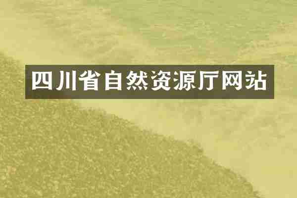 四川省自然资源厅网站