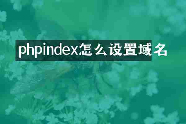 phpindex怎么设置域名