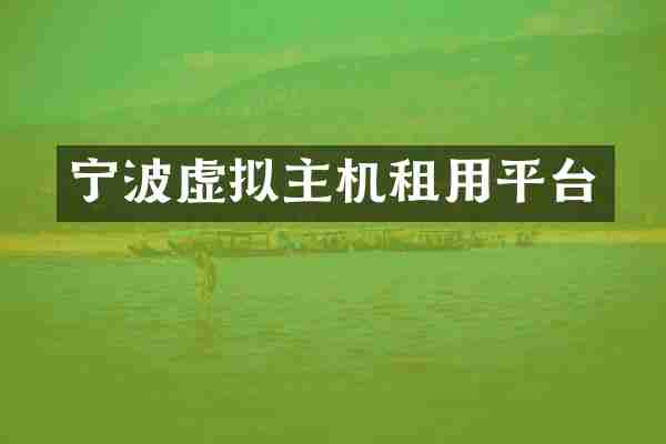 宁波虚拟主机租用平台