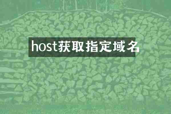 host获取指定域名