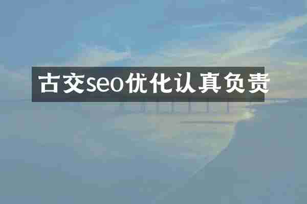 古交seo优化认真负责