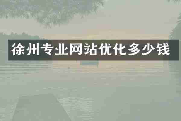 徐州专业网站优化多少钱