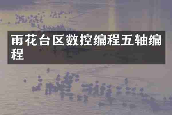 雨花台区数控编程五轴编程